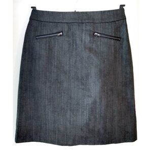 JACOB Dark Gray Black Japanese Waxed Denim Skirt